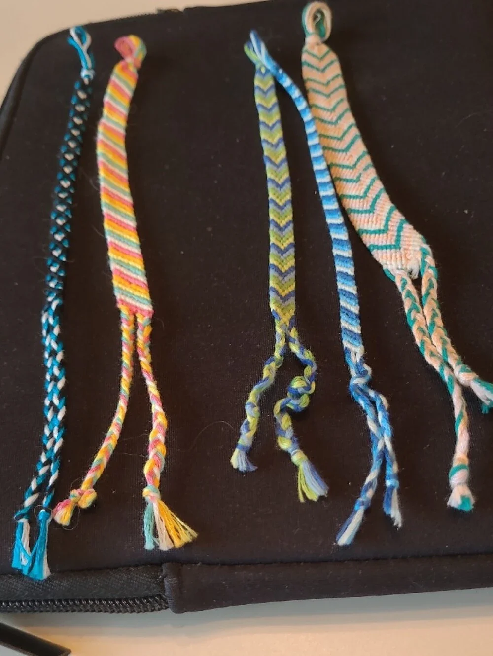 Handmade Multicolor Friendship Bracelet Bundle- Blue, Pink, Yellow & Green